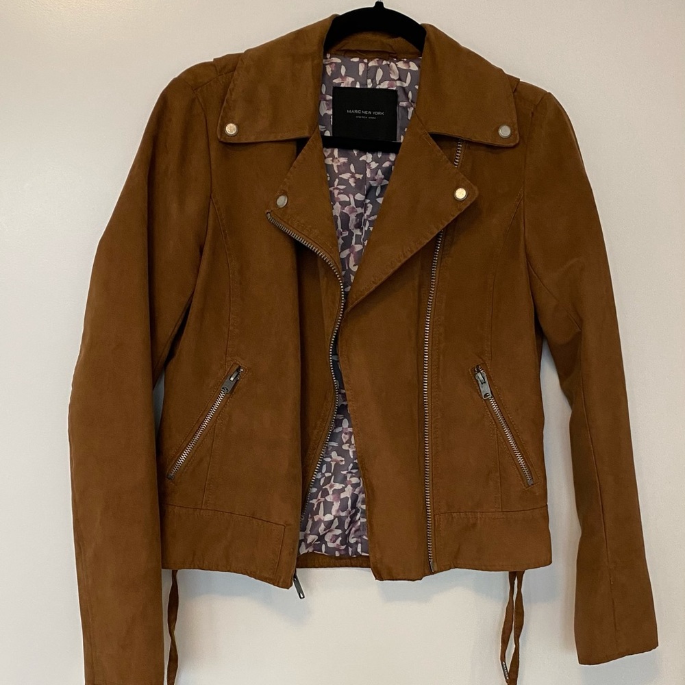 Marc New York - Suede Motto Jacket - Picture 1 of 3